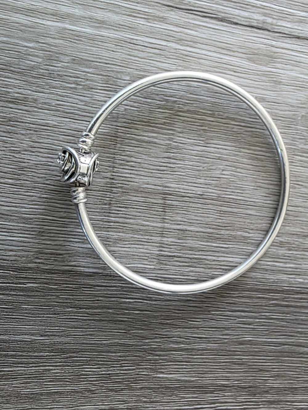 Pandora Classic Sterling Siollver Color Women’s Charm Bangle Bracelet